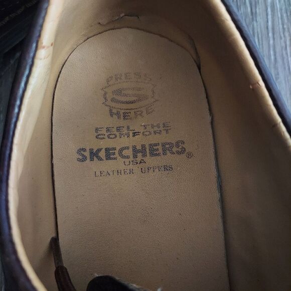 Vintage Skechers Leather Distressed Wingtip  Oxford Dress Shoes 10